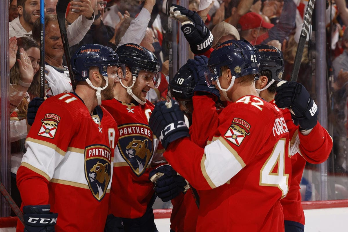 Florida-kapteeni Aleksander Barkov teki ottelussa yhden maalin. LEHTIKUVA / Getty Images / AFP