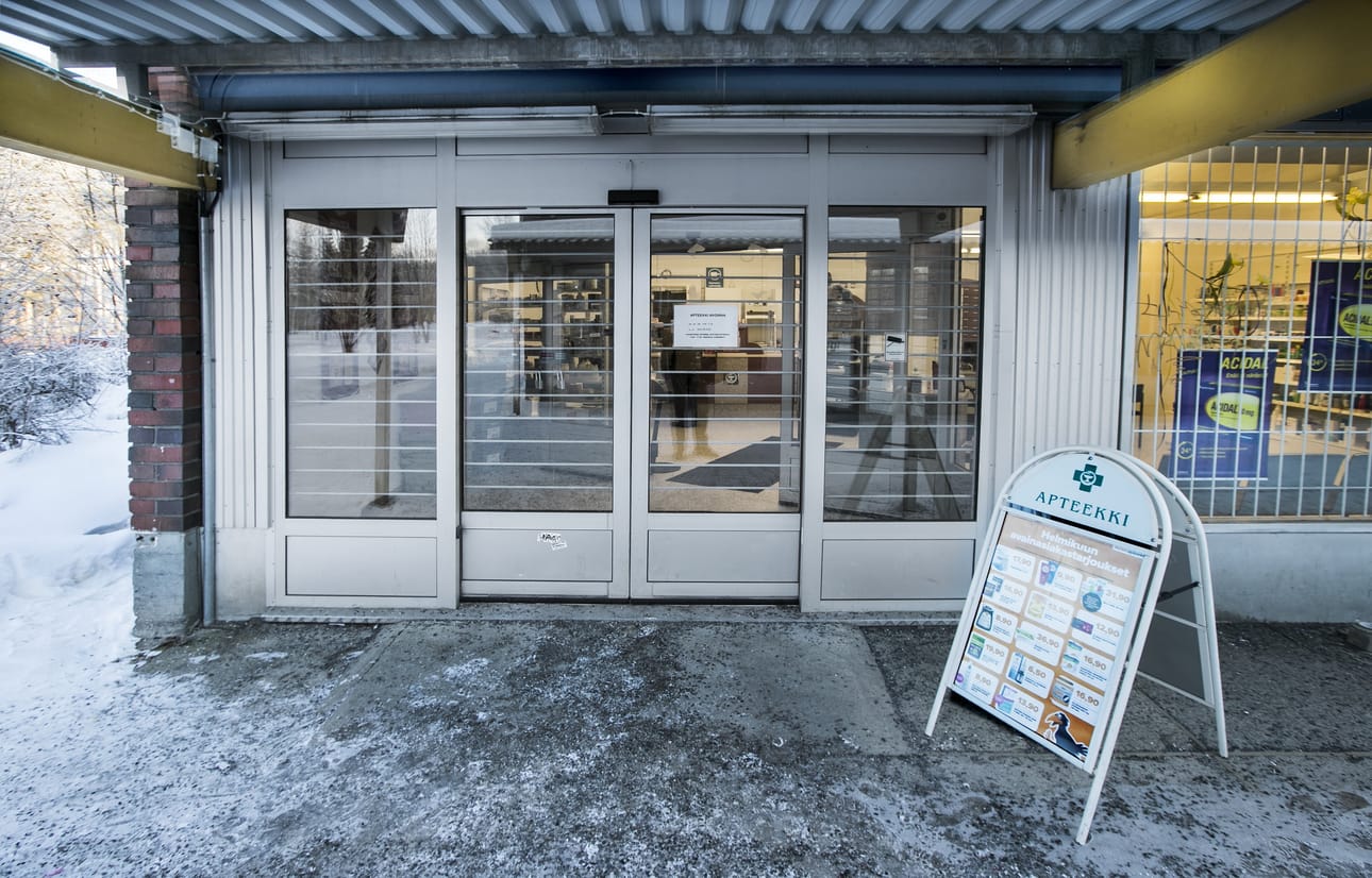 Oulussa on ryöstetty apteekki alkuvuoden aikana neljä kertaa. Kuvassa oleva Kaukovainion apteekki on ryöstetty kahdesti.