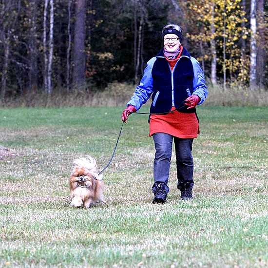 "Puolisen vuotta sitten totesin, että minullahan on se mielenrauha, jota aiemmin yritin tavoittelemalla tavoitella", oululainen Hilkka Laronia pohtii. Hän ammentaa voimia omien sanojensa mukaan "aamu- ja iltakonferensseista" metsälenkeillä 14-vuotiaan Joonatan-koiran kanssa.