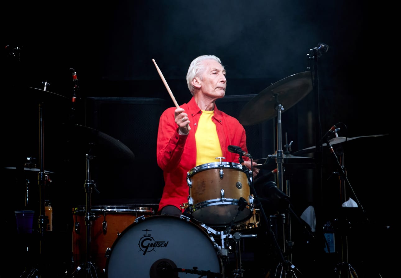 The Rolling Stonesin rumpali Charlie Watts on menehtynyt 80 vuoden iässä. Kuvassa Watts esiintymässä Berliinissä vuonna 2018.