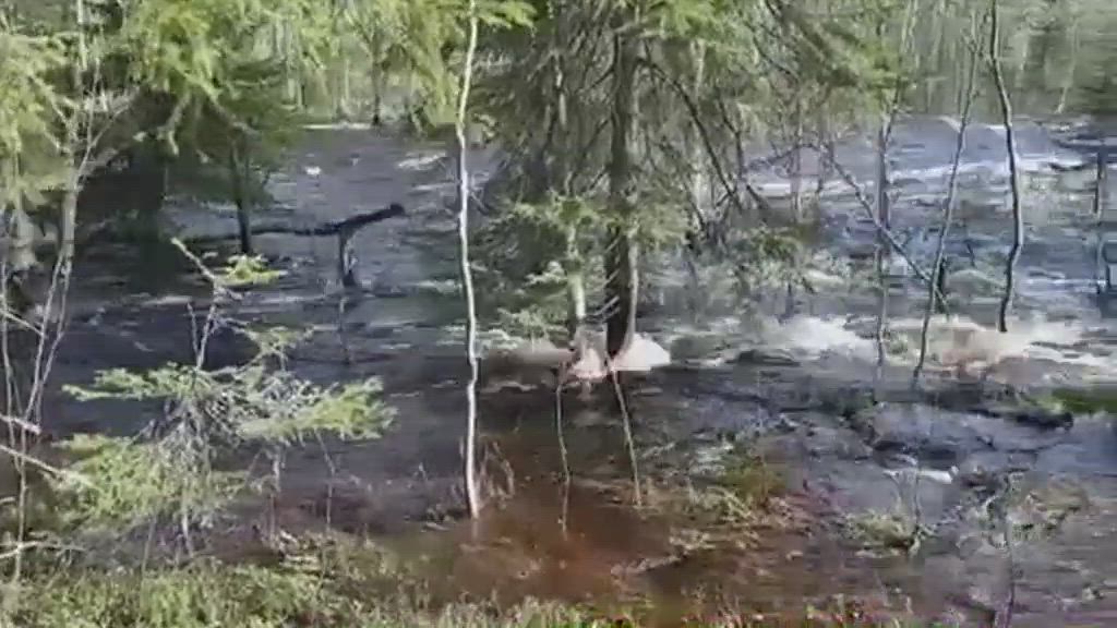 Napapiirin retkeilyalueen kevättulva 2018