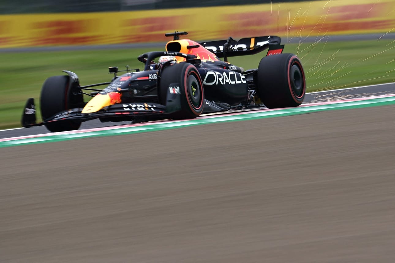 Hollantilainen Max Verstappen oli lauantain aika-ajojen ykkönen. LEHTIKUVA / AFP