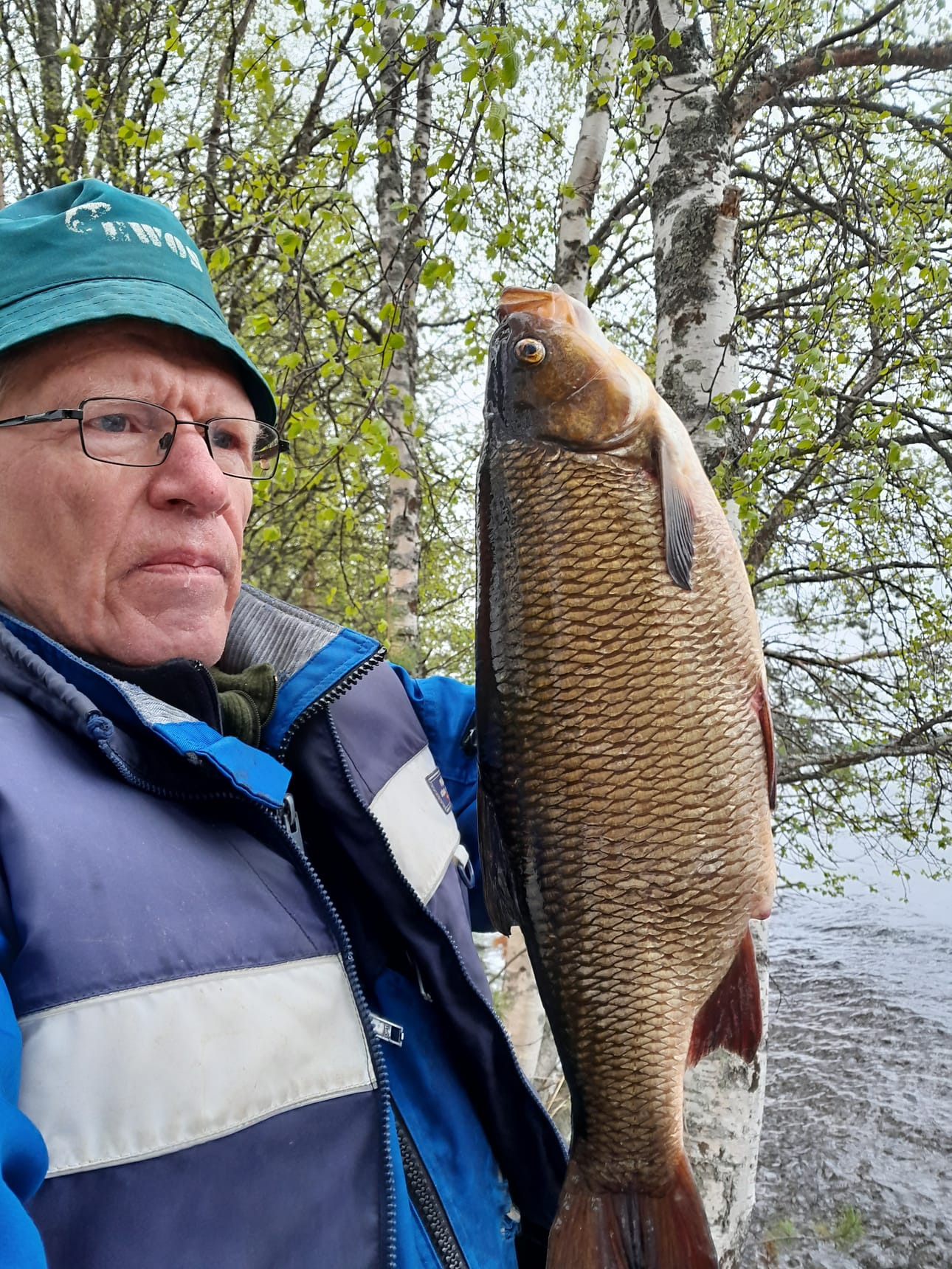 Matti Karjalainen sai Taivalkosken Jokijärvestä tämän 56 sentin pituisen säynävän kesäkuussa.