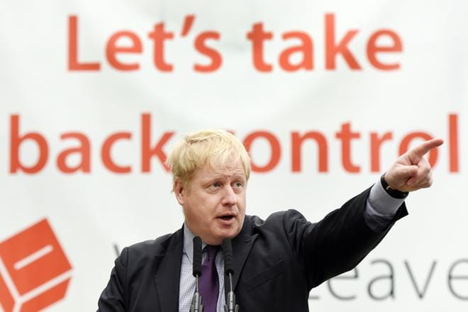 Lontoon entinen pormestari Boris Johnson oli yksi Vote Leave -kampanjan tukijoista. ARKISTOKUVA: EPA/ANDY RAIN