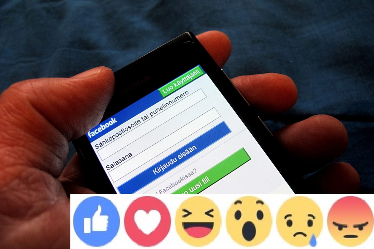 Facebookissa voi nyt ilmaista tykkäyksen lisäksi viittä muutakin tunnetta.