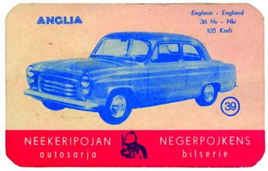 Autosarjassa saattoi ihastella vaikkapa Angliaa.