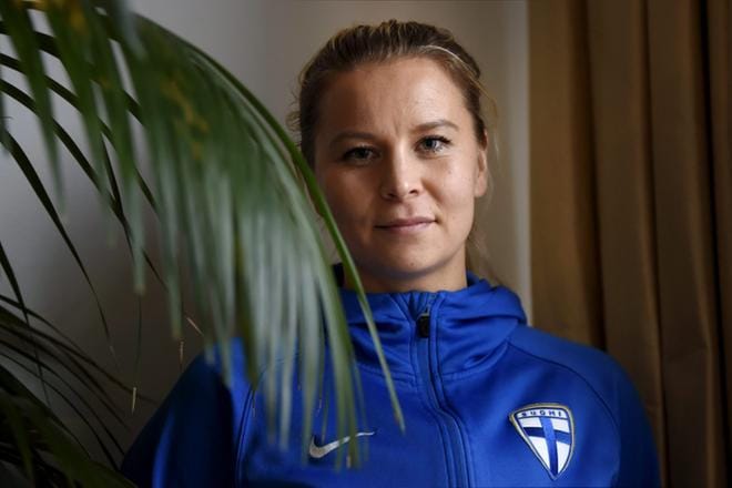 Emmi Alasen ura jatkuu Ruotsin pääsarjassa pelaavan Kristianstads DFF:n riveissä. Kuva: Lehtikuva / Antti Aimo-Koivisto