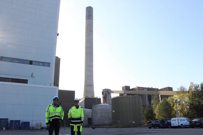 Pohjolan voiman Oyj:n piippu räjäytetään torstaina. Kuva: Lotta Kallio