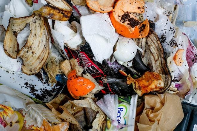 Banaaninkuoria, kahvinpuruja ja kananmunakuoria päätyy sekajätteen joukkoon niissäkin taloyhtiöissä, jossa biojätteen keräys on järjestetty. Nämäkin jätteet ovat matkalla Seinäjoelta Mustasaareen jätevoimalaan.