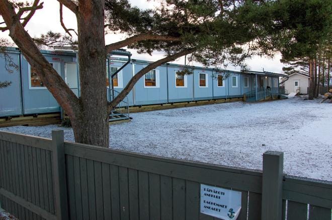 Päiväkotilapset ja esikoululaiset ovat Kaskisissa nyt väliaikaisissa parakkitiloissa. Uusi päiväkoti-eskari tehdään mahdollisesti vuonna 2019. KUVA: JORMA HAVULA