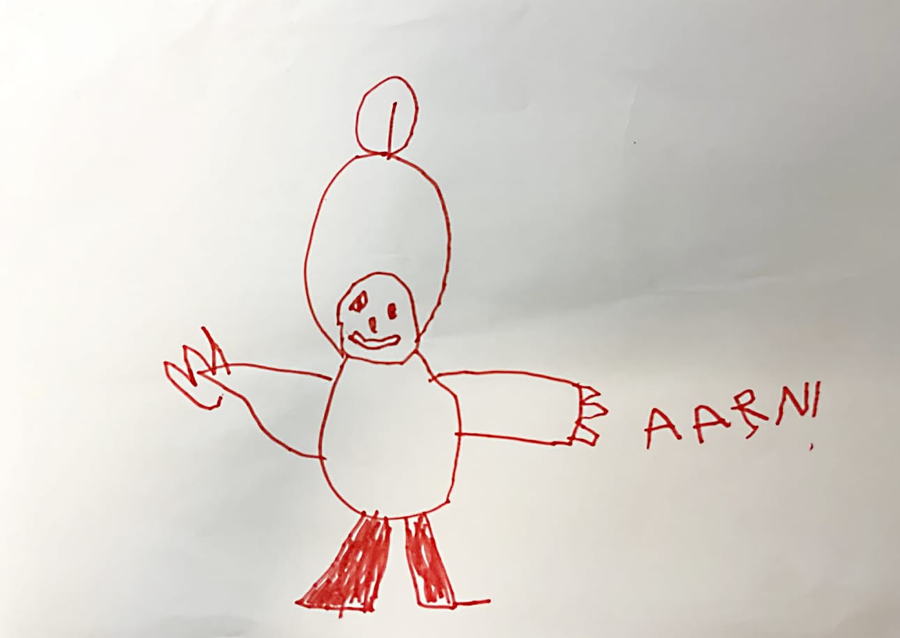"Lapsi ulkoilee".