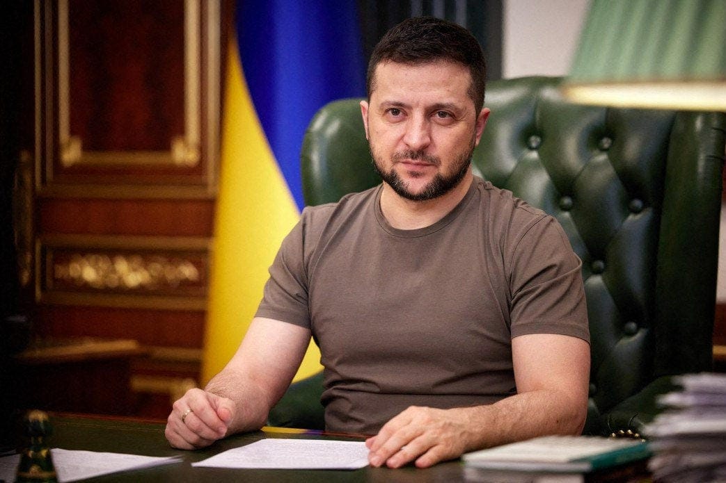Presidentti Zelenskyin mukaan uhrien määrä voi vielä kasvaa. Lehtikuva/AFP