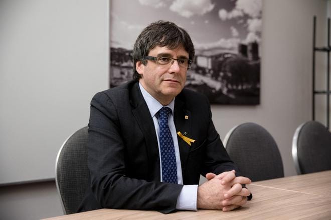 Katalonian erotettu aluejohtaja Carles Puigdemont vieraili Suomessa loppuviikosta. KUVA: Joel Maisalmi