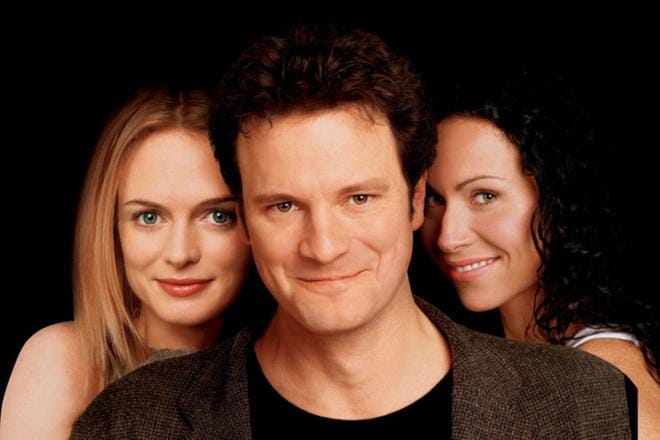 Romanttisessa komediassa Hope Springs kahden leidin loukussa rimpuilevat Heather Graham (vasemmalla), Colin Firth ja Minnie Driver. KUVA: Liv