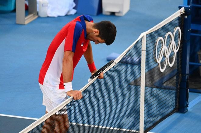 Novak Djokovicille Tokion olympialaiset olivat iso pettymys. Kuva: Lehtikuva / AFP