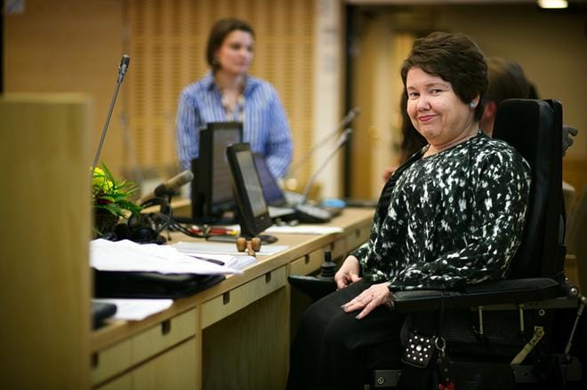 Mustasaaren kunnanvaltuuston puheenjohtaja Carola Lithén. Arkistokuva: Timo Annanpalo
