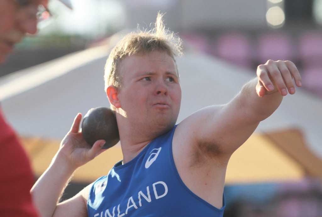 Veeti Mustalahti sai kuulassa EM-pronssia Tampereella 2019.