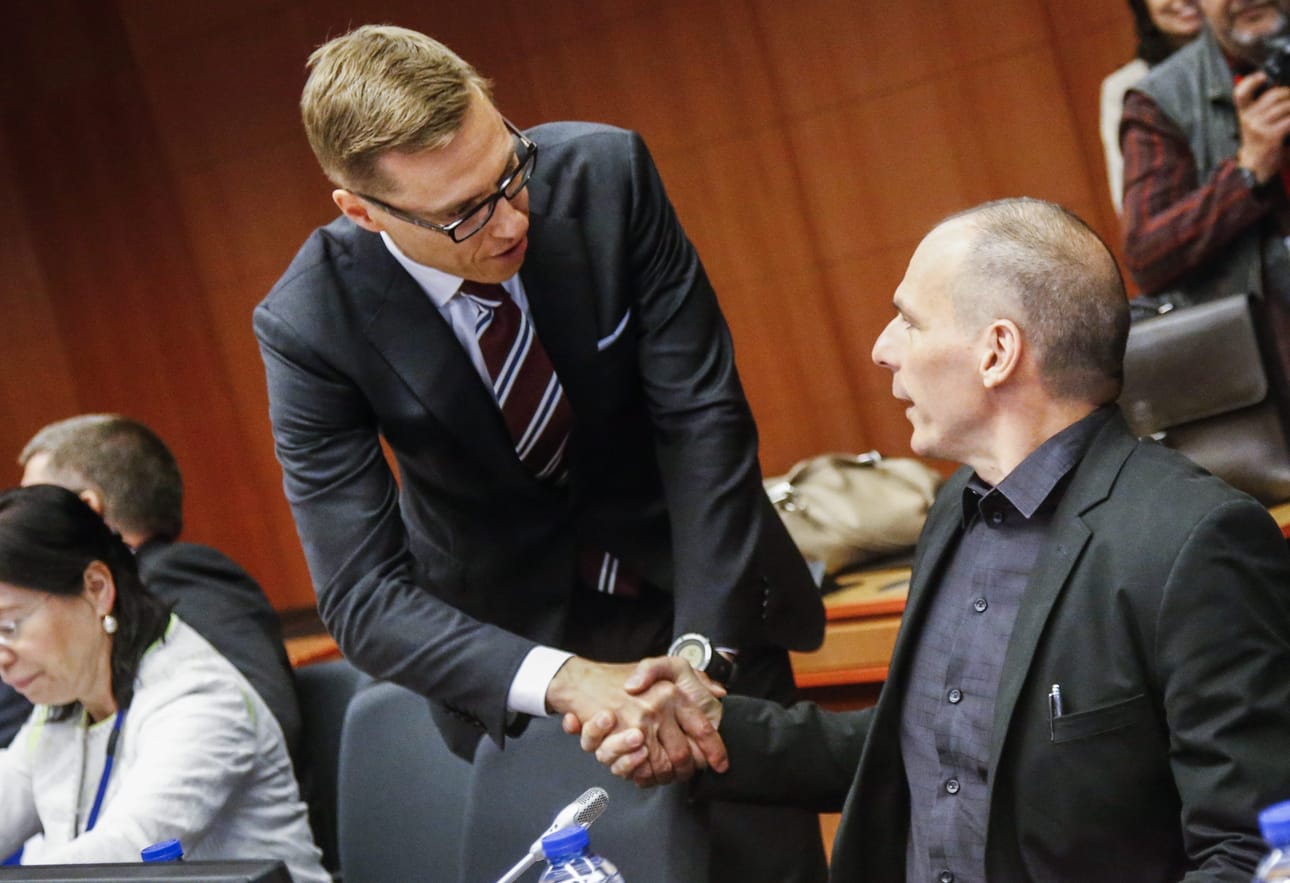 Kuvassa Alexander Stubb sekä Gianis Varoufakis.