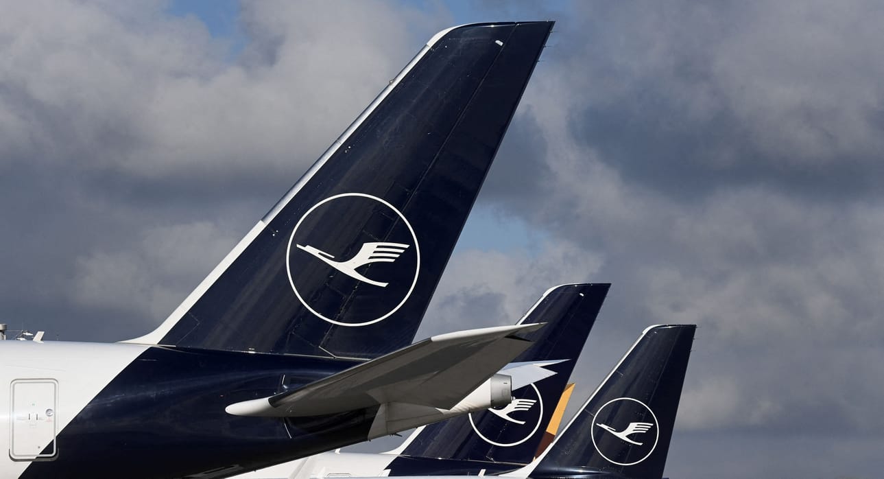 Lufthansa on kertonut ongelmien johtuneen rakennustöistä Frankfurtin alueella. LEHTIKUVA/AFP