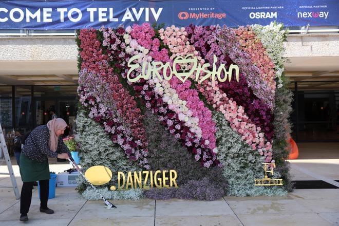 Euroviisut järjestetään tänä vuonna Tel Avivissa Israelissa KUVA: ABIR SULTAN