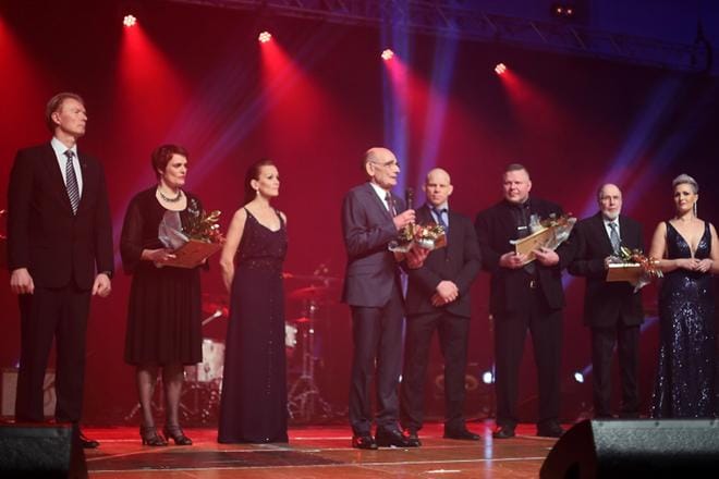 Eugen Ekman esitti puheenvuoron Pohjanmaan urheilun kunniagalleriaan nimettyjen puolesta. KUVAT: HEIKKI HAKANEN