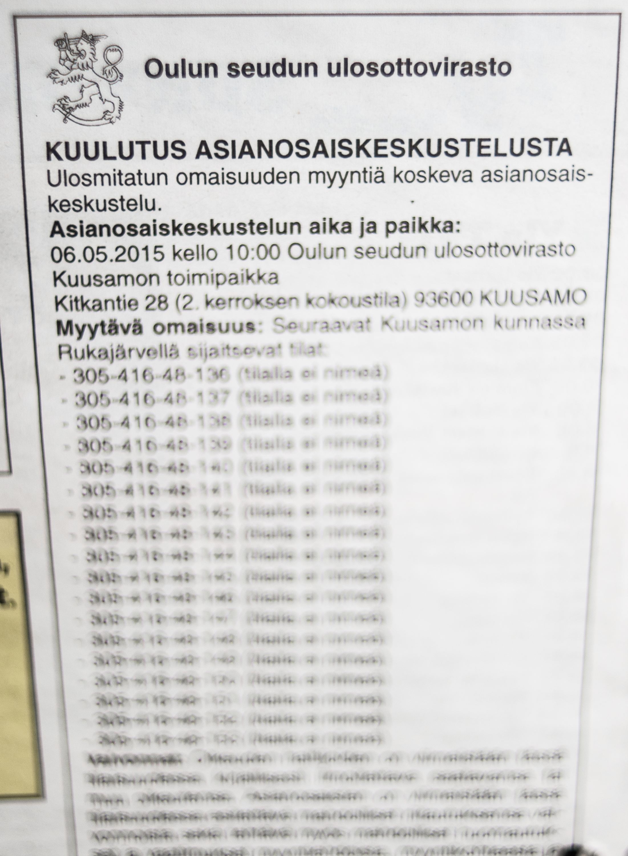 Myynti-ilmoituksia näkyy entistä vähemmän lehtien sivuilla.