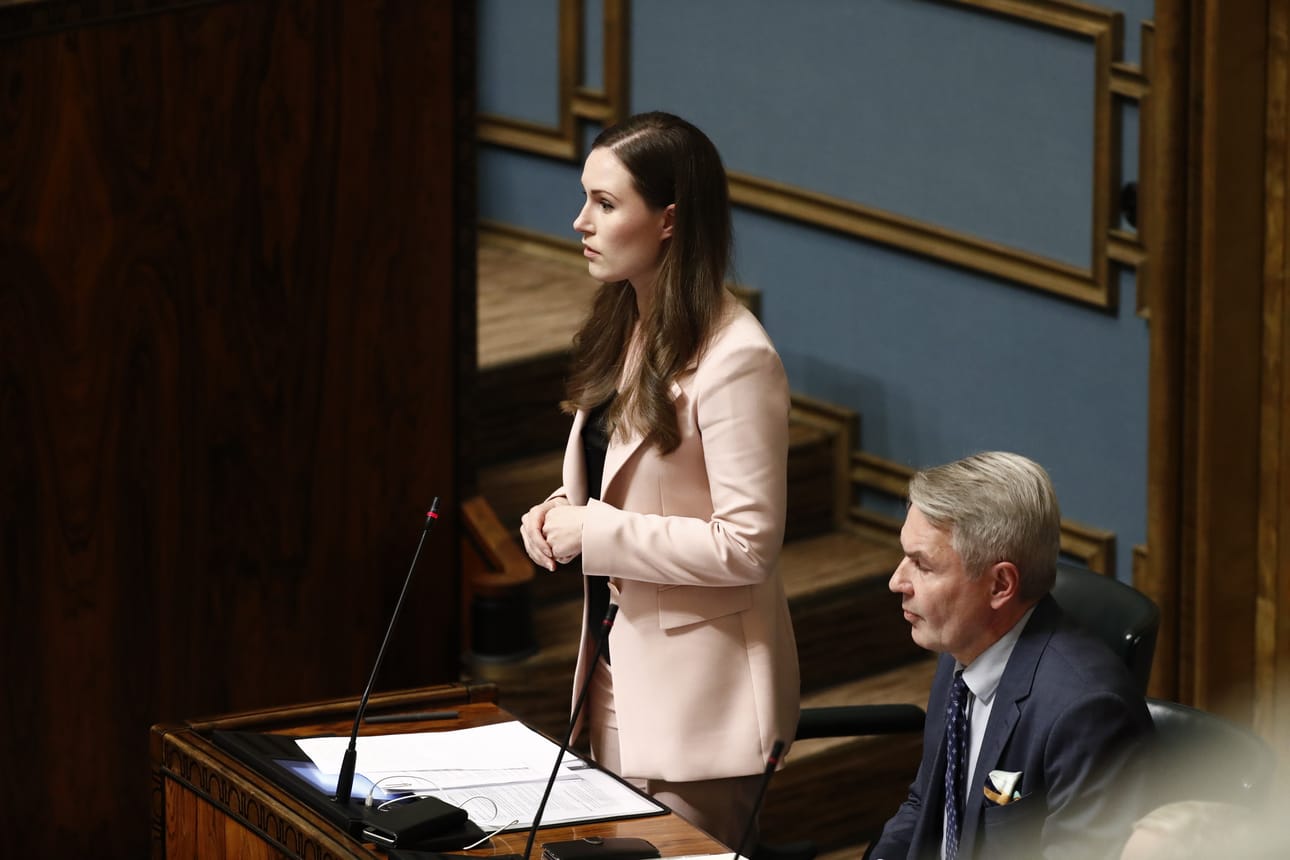 Pääministeri Sanna Marin lupasi hallituksen pitävän kiinni siitä, että Suomi on oikeusvaltio.