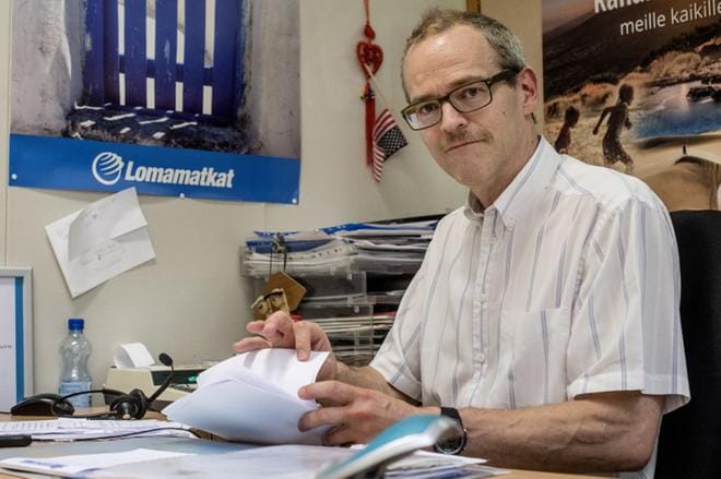 Kokkolan Matkatoimiston toimistopäällikön Kimmo Kalliokosken mukaan Nextjetiltä rahoja ei todennäköisesti enää saa takaisin. KUVA: MARKKU JOKELA