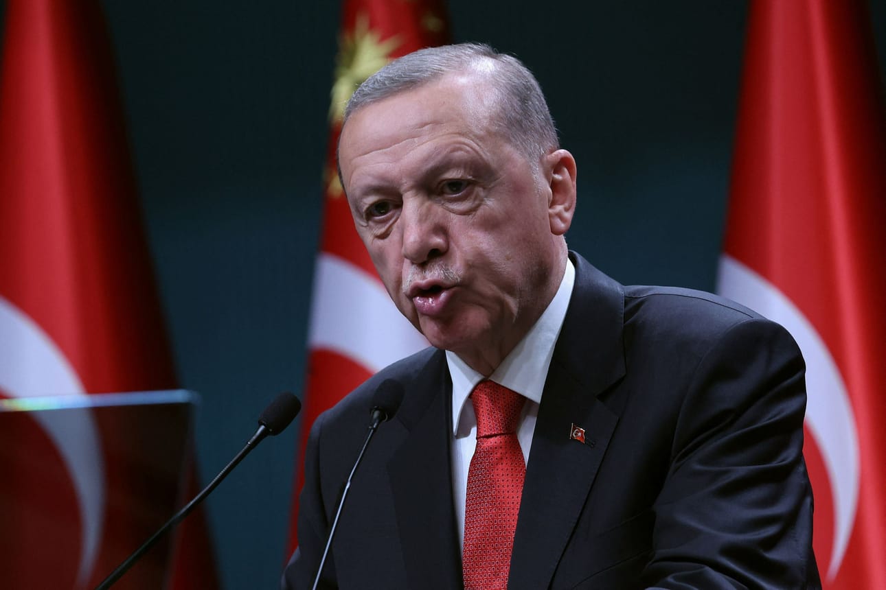 Turkin presidentin Recep Tayyip Erdoganin mukaan Ruotsi ei ole täyttänyt Nato-jäsenyyteen liittyvään sopimukseen kuuluvia ehtoja. Arkistokuva. LEHTIKUVA / AFP