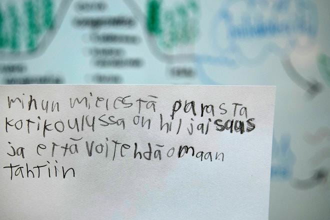 Raskun poikien kirjoitustaidot ovat kehittyneet kotikoulussa nopeasti.