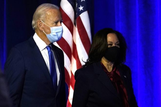 Joe Biden ja Kamala Harris kolkuttavat jo Valkoisen talon ovea. LEHTIKUVA / Getty Images / AFP