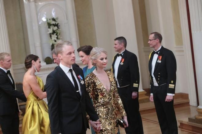 Iivo Niskanen puolisoineen. Kuva: Jaakko Elenius
