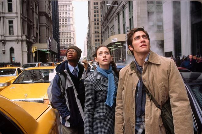 Day After Tomorrow on painajainen ilmastonlämpenemisestä seuraavasta katastrofista. Arjay Smith, Emmy Rossum ja Jake Gyllenhaal yrittävät selviytyä New Yorkissa. KUVA: MTV3