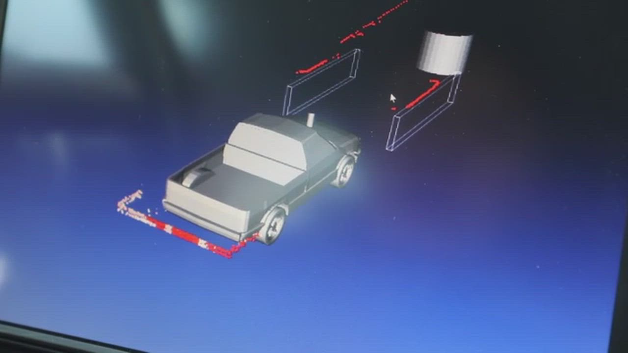 Robottiauto Marilyn sumuajotestissä