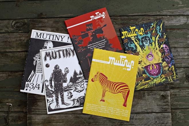 – Ensimmäisen Mutinyn tarkoituksena oli saada julkaistua Suomen ensimmäinen Sonic Youth -levyarvostelu, Janne Mäki-Turja kertoo. Sittemmin lehteä julkaistiin vielä 16 numeron verran. KUVA: PASI LAPINKANGAS