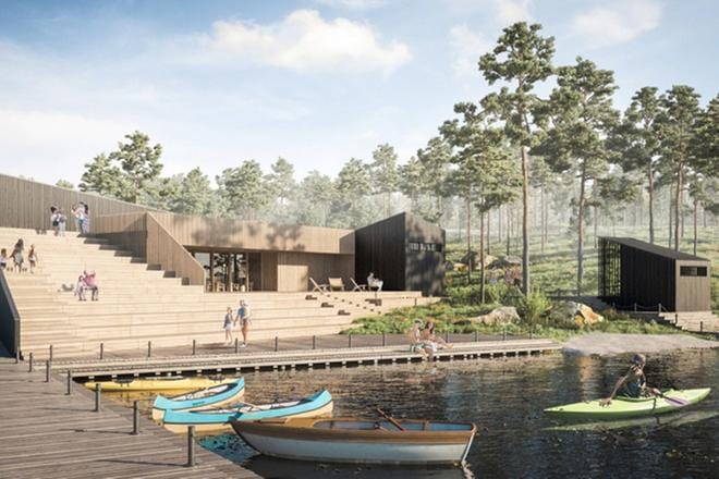 Rakennukseen tulee monikäyttöinen kattoterassi, jonka pinta-ala on yli 250 neliötä. HAVAINNEKUVAT: STUDIO PUISTO ARKKITEHDIT OY