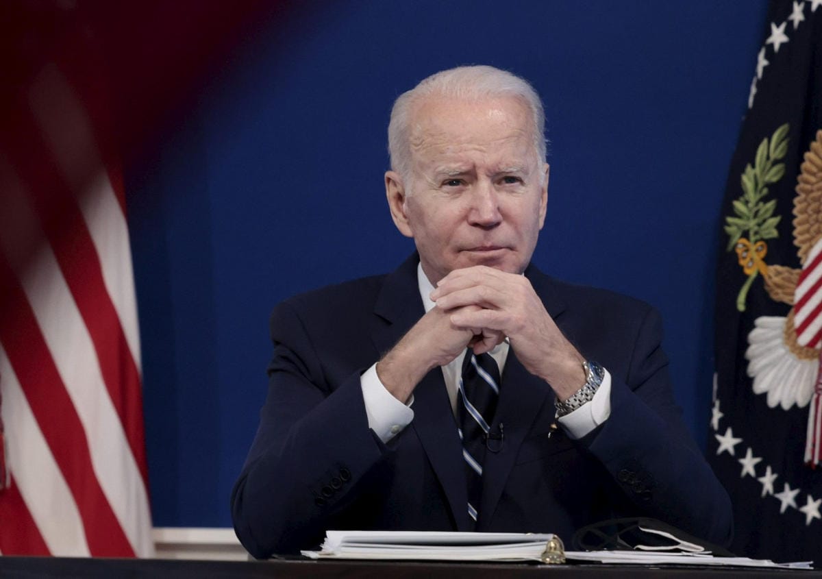 Yhdysvaltain presidentin Joe Bidenin torstaina täyteen tuleva ensimmäinen vuosi Valkoisessa talossa ei ole ollut helppo. LEHTIKUVA/AFP