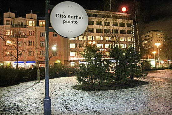 Raiskaus tapahtui Otto Karhin puistossa.