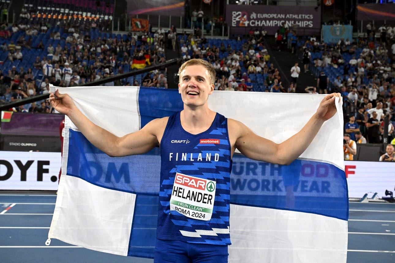 Oliver Helanderin pronssi on Suomen ensimmäinen ja ainoa mitali Rooman EM-kisoissa. LEHTIKUVA / Jussi Nukari