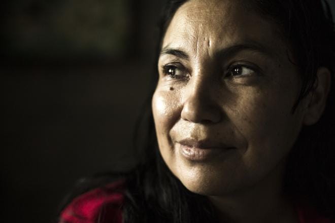 Salvadorilainen Blanca Estella jäi siirtolaisviranomaisten haaviin Meksikossa. KUVA: Meeri Koutaniemi