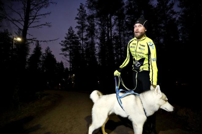 Mikko Kautun lenkkikaveri on innokas Harald.
