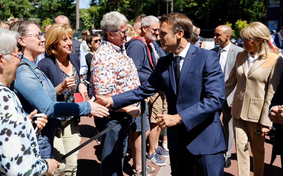 Mielipidekyselyihin perustuvien ennusteiden mukaan presidentti Emmanuel Macronin tukijat menettäisivät asemiaan parlamentissa. LEHTIKUVA / AFP