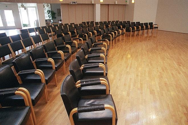 Kuvassa on Seinäjoen kaupunginvaltuuston sali. Arkistokuva.