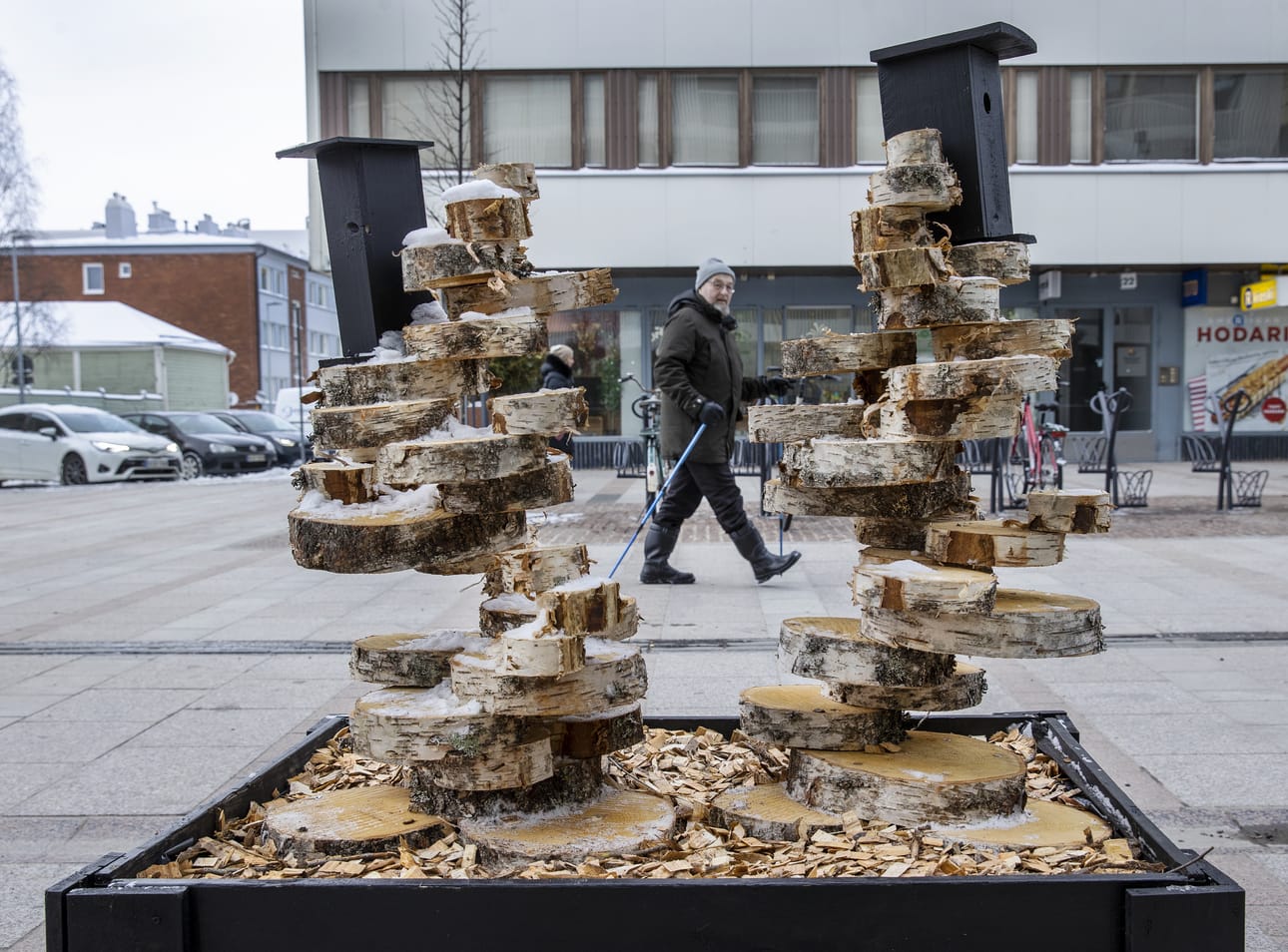 Rotuaarin uudella jatkeella on Talavikatu, jonka kokeilua jatketaan maaliskuun loppuun saakka.