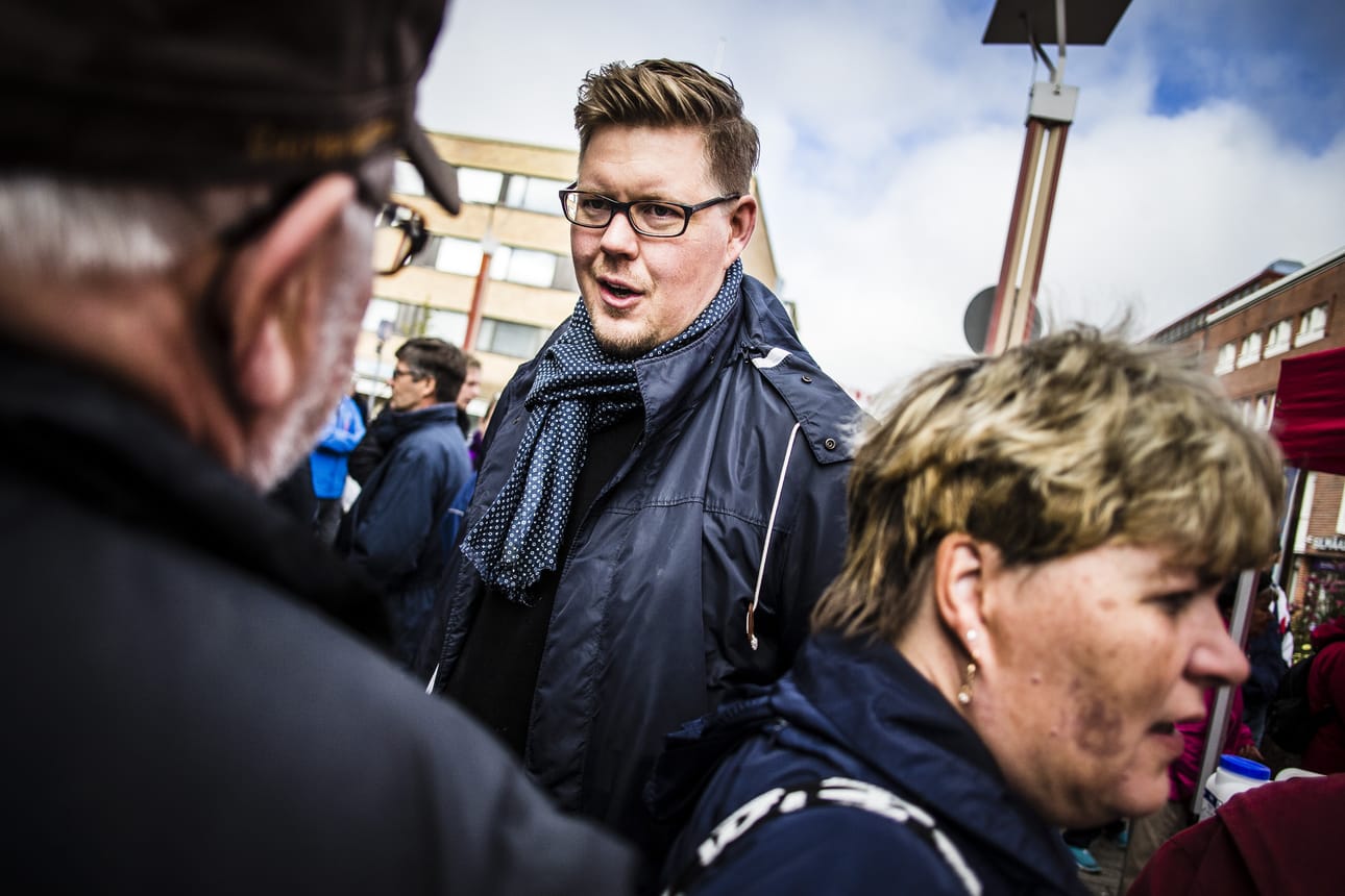 SDP:n eduskuntaryhmän puheenjohtaja Antti Lindtman kuvattuna Rovaniemellä vuonna 2016.
