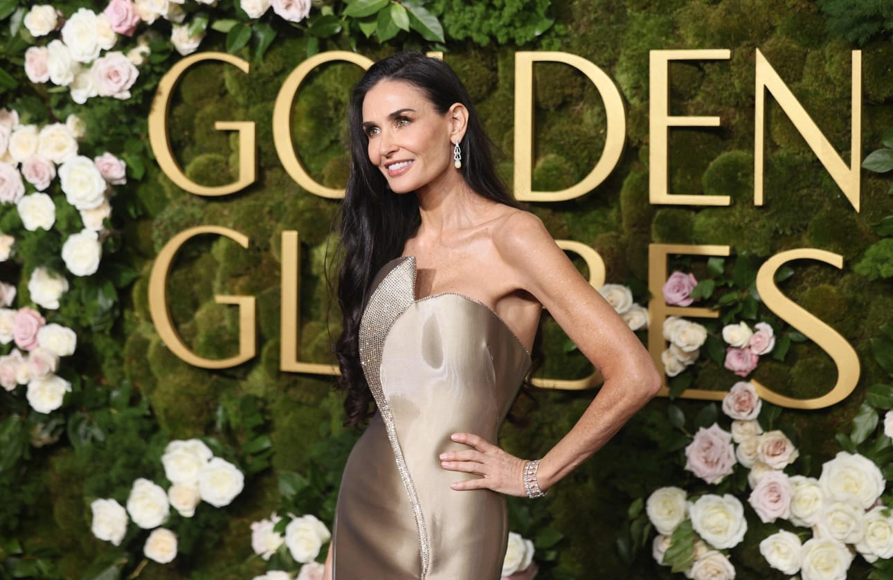Demi Moore sanoi olevansa palkinnosta nöyrä ja kiitollinen. LEHTIKUVA/AFP