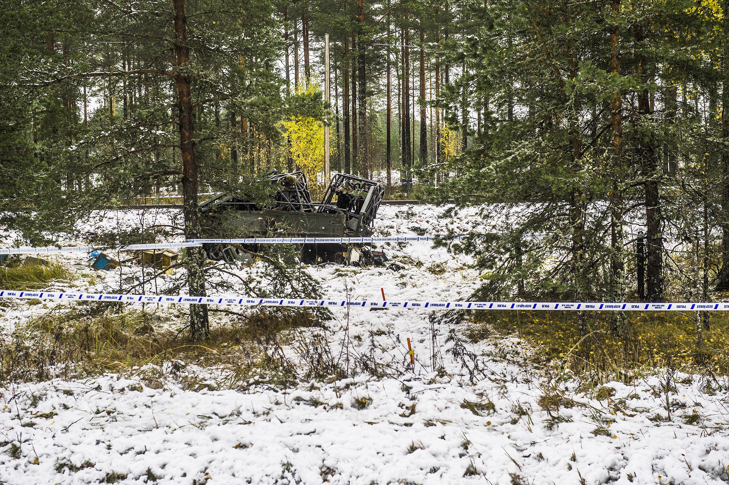 Poliisi: Kaikki Raaseporin onnettomuudessa kuolleet varusmiehet olivat lavalla ja istuivat turvakehikon sisällä