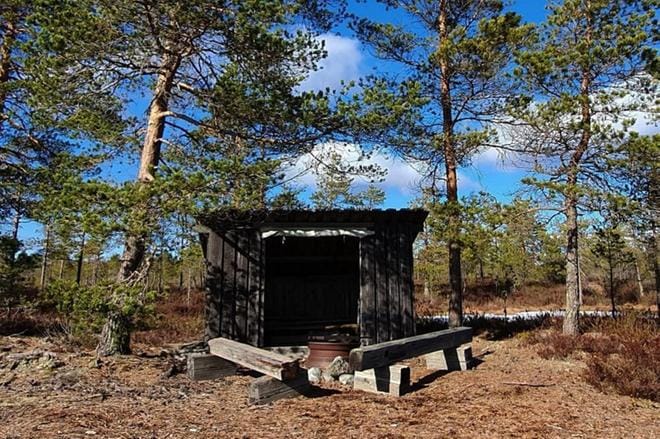 Jurvan ja Kurikan välillä sijaitseva Järvinevan laavu. KUVAT: MIIA RAJALA