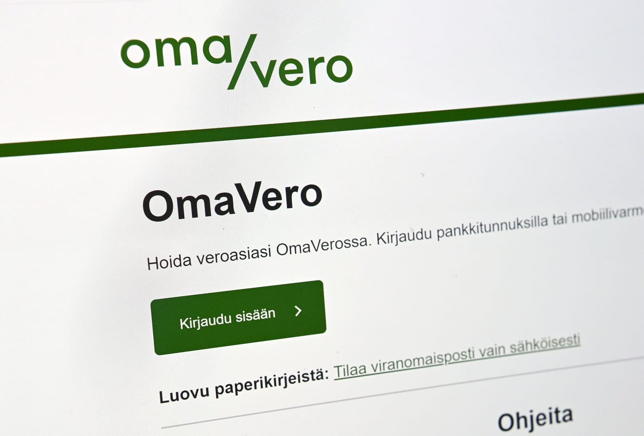 Käyttökatkon aikana Omaveroon ei voi kirjautua eikä sen kautta voi hoitaa mitään veroasiaa. Verohallinto kehottaa hoitamaan mahdolliset tiedossa olevat veroasiat jo ennen katkoa. LEHTIKUVA / Markku Ulander
