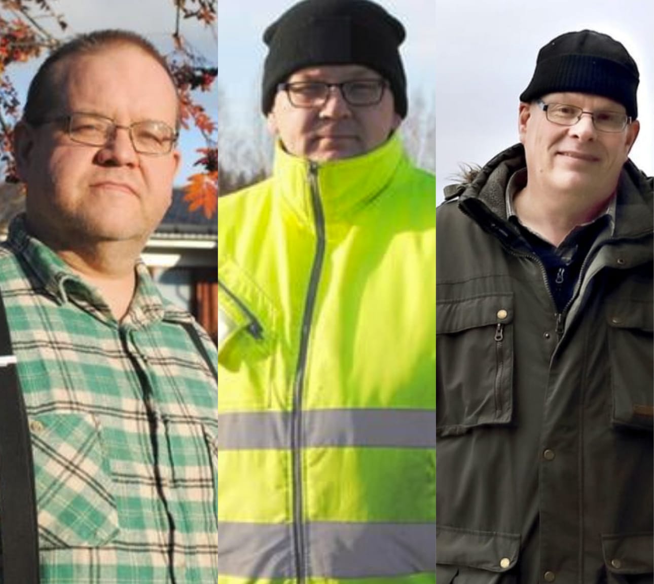 Alueemme kunniamerkkien saajiin lukeutuvat muun muassa opinto-ohjaaja Jussi Maijala, kunnallistekniikan päällikkö Timo Kiviniemi ja ympäristöpäällikkö Jukka Kotola. Arkistokuvia.